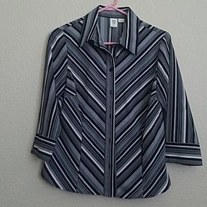 Striped button down shirt